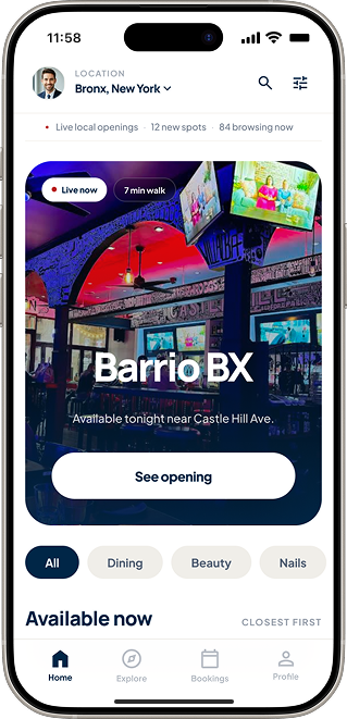 Xtraspots marketplace app, discover live local openings near you